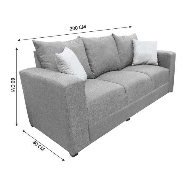 Sala Modular 3-2-1 Milán Color Gris Plata 5