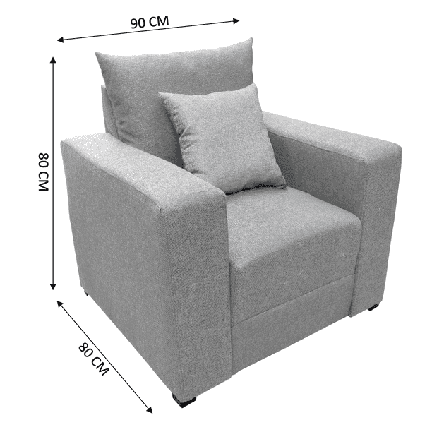 Sala Modular 3-2-1 Milán Color Gris Plata 7
